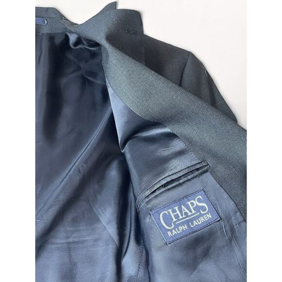 Chaps Ralph Lauren Blazer 46L Navy Wool Cashmere Preppy Old Money Made in Canada - Picture 4 of 9